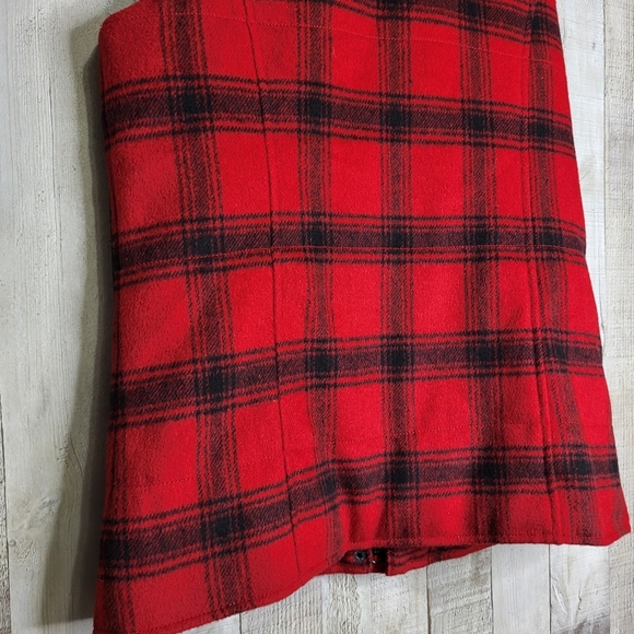 J.Jill Red Plaid Sleeveless Jacket/Vest Size XS. Wool Blend - Picture 6 of 11